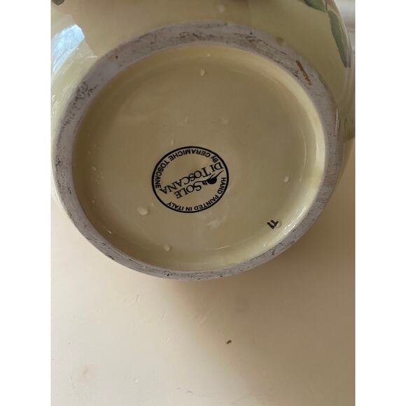 Pitcher Italian Sole Di Tuscana Handpainted Pitcher by Ceramiche Tuscana - Picture 4 of 6